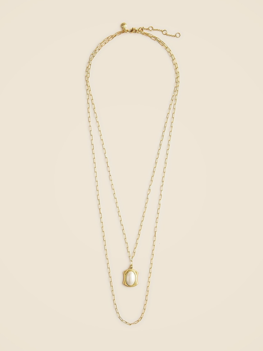 J. Crew Double-Layer Gold Pendant Necklace